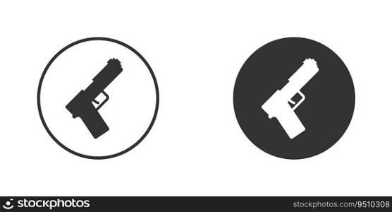 Gun icon. Sinple design. Vector illustration.