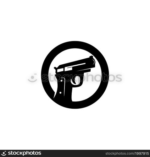 Gun logo and Army soldier sniper shot vector Design Illustration military shot revolver