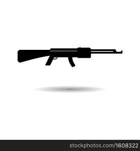 Gun logo vector illustration design and background