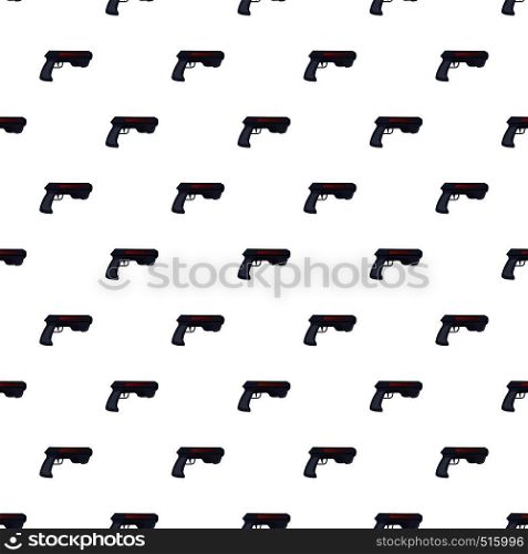 Gun pattern seamless repeat in cartoon style vector illustration. Gun pattern