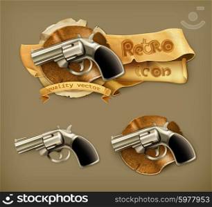 Gun, retro icon