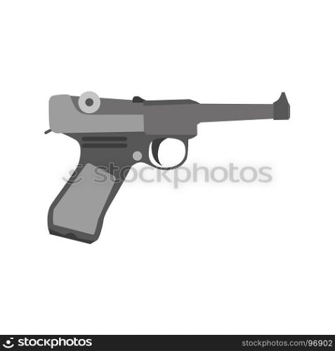 Gun retro vector vintage cowboy art gangster illustration revolver man design pistol mafia weapon