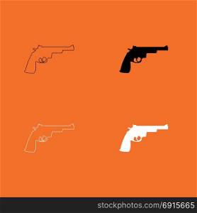 Gun revolver icon .