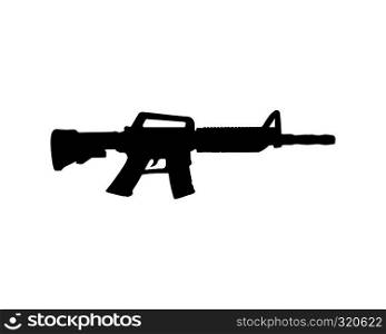 Gun silhouette vector black