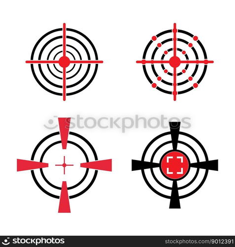 Gun target icon vector illustration template design