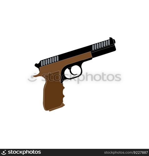 Gun vector icon illustration logo template.