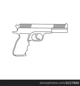 Gun vector icon illustration logo template.