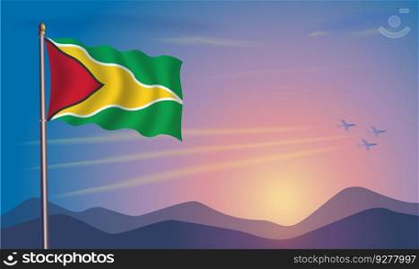 Gunaya flag in the morning sun Royalty Free Vector Image