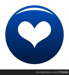Gustatory heart icon. Simple illustration ofgustatory heart vector icon for any design blue. Gustatory heart icon vector blue