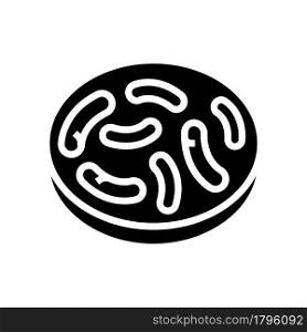 gut bacteria glyph icon vector. gut bacteria sign. isolated contour symbol black illustration. gut bacteria glyph icon vector illustration