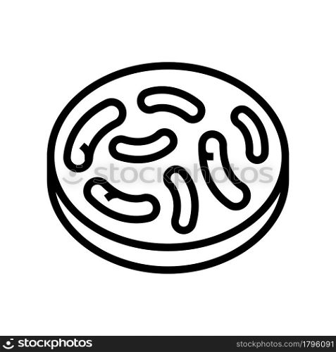 gut bacteria line icon vector. gut bacteria sign. isolated contour symbol black illustration. gut bacteria line icon vector illustration