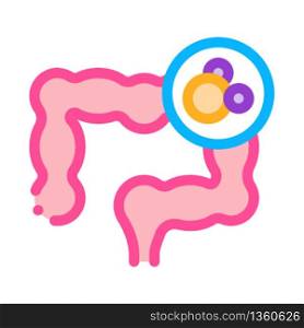 gut in stomach icon vector. gut in stomach sign. color symbol illustration. gut in stomach icon vector outline illustration