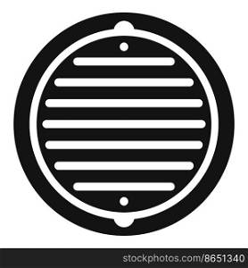 Gutter manhole icon simple vector. City road. Drainage sewage. Gutter manhole icon simple vector. City road