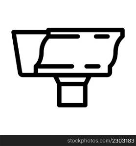 gutters and downspouts line icon vector. gutters and downspouts sign. isolated contour symbol black illustration. gutters and downspouts line icon vector illustration