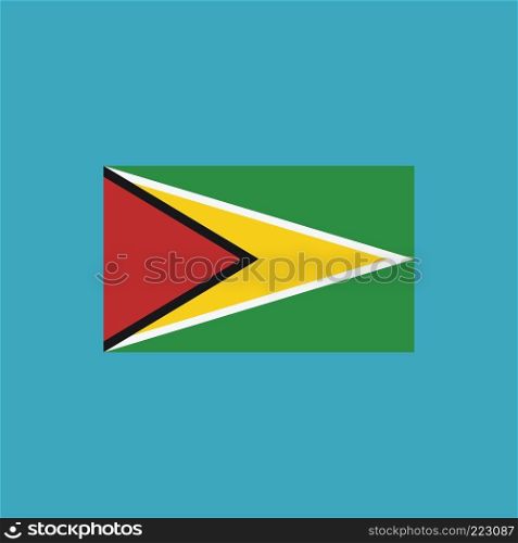 Guyana flag icon in flat design. Independence day or National day holiday concept.