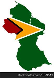 Guyana map flag vector illustration eps 10.. Guyana map flag vector illustration eps 10