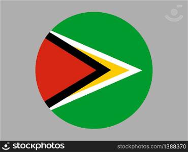 Guyana National flag. original color and proportion. Simply vector illustration background, from all world countries flag set for design, education, icon, icon, isolated object and symbol for data visualisation
