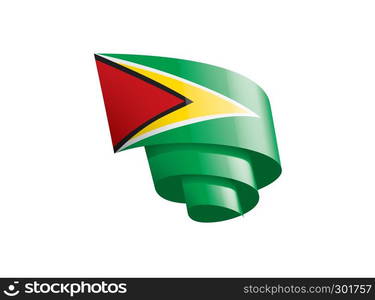 Guyana national flag, vector illustration on a white background. Guyana flag, vector illustration on a white background