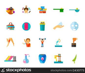 Gym and spa icon set. Can be used for topics like beauty, healthy lifestyle, body care, wellness