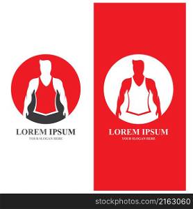 Gym Badge Fitness Logo Design Vector object and Icons for Sport Label