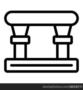 Gym bar icon outline vector. Cardio sport. Athlete fit. Gym bar icon outline vector. Cardio sport