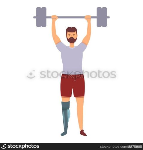 Gym barbell icon cartoon vector. Physical sport. Training exercise. Gym barbell icon cartoon vector. Physical sport