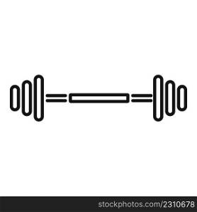 Gym barbell icon outline vector. Sport exercise. Active workout. Gym barbell icon outline vector. Sport exercise