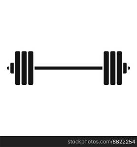 Gym barbell icon simple vector. Healthy sport. Lifestyle fit. Gym barbell icon simple vector. Healthy sport