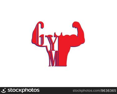 Gym bodybuilding strong body muscles icon cartoon Vector Image