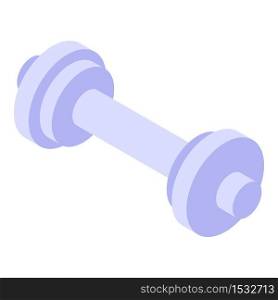 Gym dumbbell icon. Isometric of gym dumbbell vector icon for web design isolated on white background. Gym dumbbell icon, isometric style