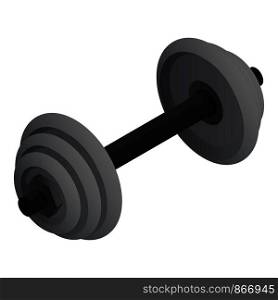Gym dumbbell icon. Isometric of gym dumbbell vector icon for web design isolated on white background. Gym dumbbell icon, isometric style