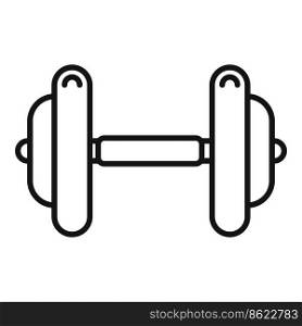 Gym dumbbell icon outline vector. Physical sport. Active health. Gym dumbbell icon outline vector. Physical sport