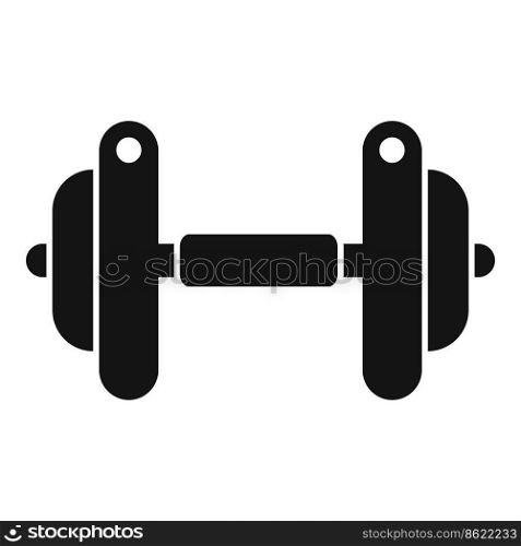 Gym dumbbell icon simple vector. Physical sport. Active health. Gym dumbbell icon simple vector. Physical sport