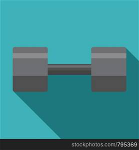 Gym dumbell icon. Flat illustration of gym dumbell vector icon for web design. Gym dumbell icon, flat style