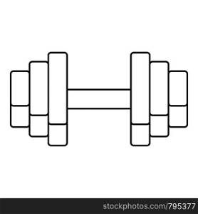 Gym dumbell icon. Outline gym dumbell vector icon for web design isolated on white background. Gym dumbell icon, outline style