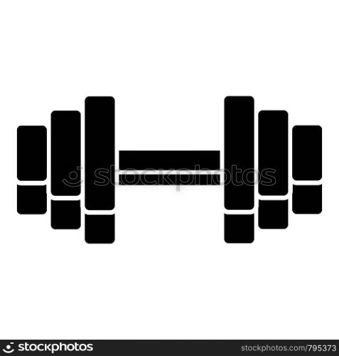 Gym dumbell icon. Simple illustration of gym dumbell vector icon for web design isolated on white background. Gym dumbell icon, simple style
