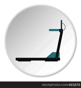 Gym equipment icon in flat circle isolated on white vector illustration for web. Gym equipment icon circle