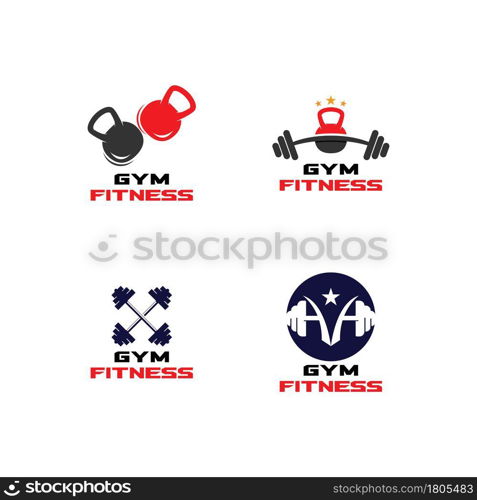 Gym fitness health people logo vector