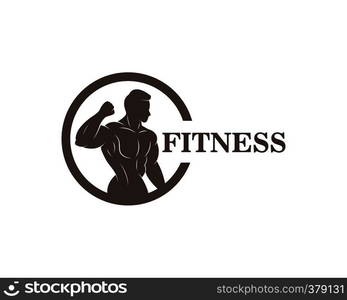 gym,fitness icon logo illustration template vector for bodybuilder