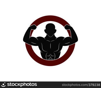 gym,fitness icon logo illustration template vector for bodybuilder