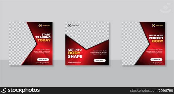 Gym & fitness post template design