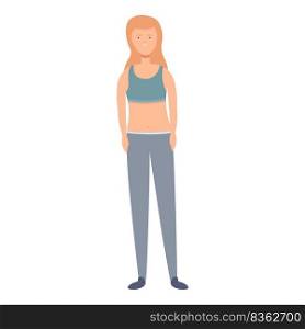 Gym girl cloth icon cartoon vector. Hoodie shirt. Sexy bra. Gym girl cloth icon cartoon vector. Hoodie shirt