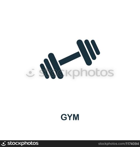 Gym icon. Premium style design from fitness collection. Pixel perfect gym icon for web design, apps, software, printing usage.. Gym icon. Premium style design from fitness icon collection. Pixel perfect Gym icon for web design, apps, software, print usage