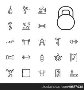 Gym icons Royalty Free Vector Image