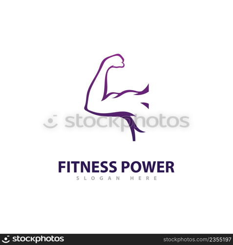 Gym Logo Design Template, Fitness club creative symbols