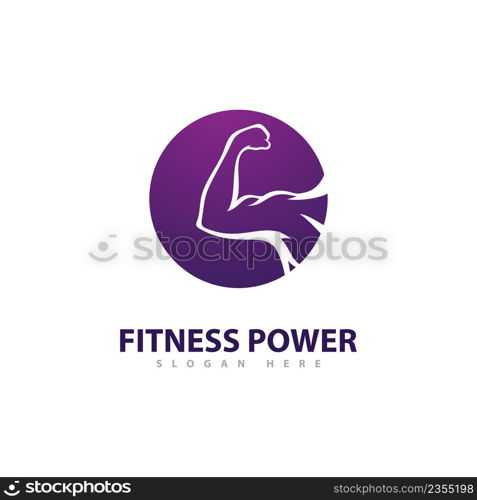 Gym Logo Design Template, Fitness club creative symbols