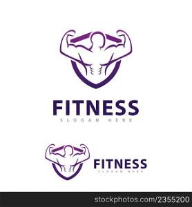 Gym Logo Design Template, Fitness club creative symbols