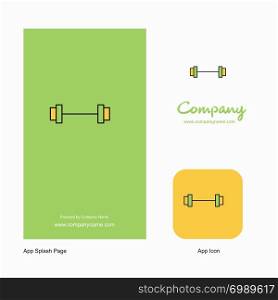 Gym rod Company Logo App Icon and Splash Page Design. Creative Business App Design Elements