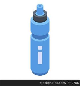 Gym sport water bottle icon. Isometric of gym sport water bottle vector icon for web design isolated on white background. Gym sport water bottle icon, isometric style