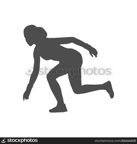 Gymnastic. Silhouette of an athlete doing gymnastics. Vector illustration for websites, applications and creative design. Flat style.